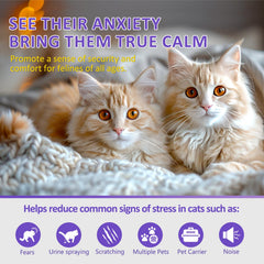 Bouteilles de recharges phéromones OcePor, 12 flacons de 48 ml pour calmer les chats.