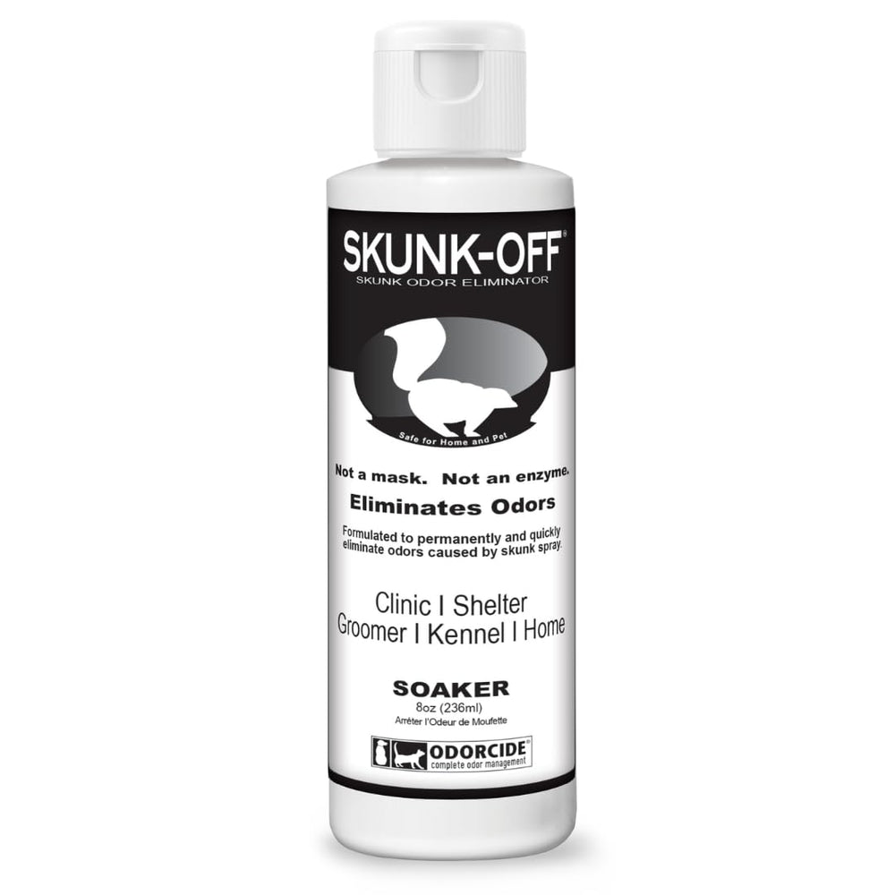 Odorcide Skunk Off, bouteille 8oz, élimine rapidement l'odeur sur tapis et textiles.