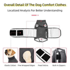 ODSSTAIPS gilet avec massage dorsal pour chien, apaise le chien pendant les trajets.