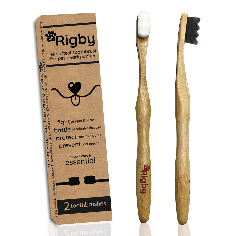 OH RIGBY brosse-dent-chien: 10 000 brins ultra-doux pour un brossage doux en profondeur.