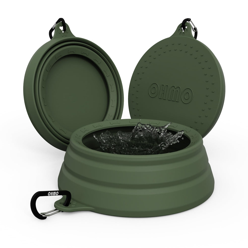 Bol OHMO pliable 34oz pour chien, pratique en voyage.