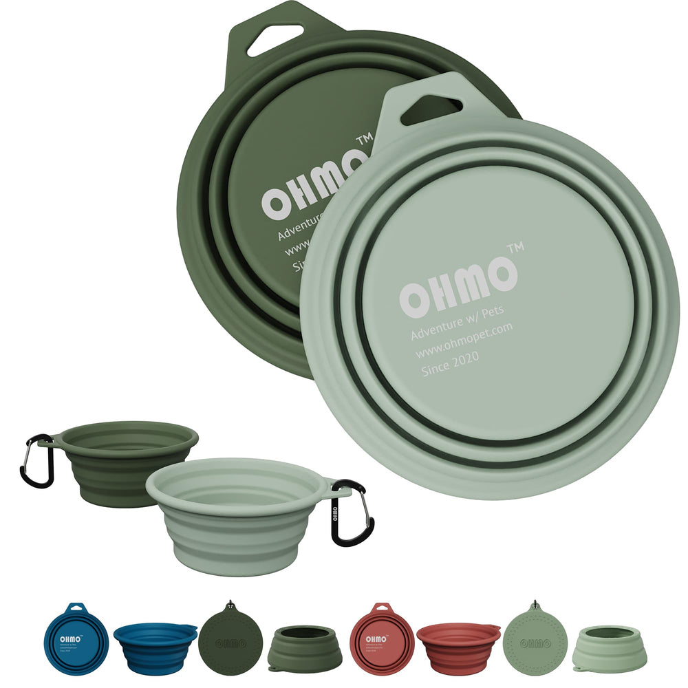 OHMO coupelle pliante camouflage en silicone, pratique et durable.