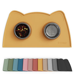 OHMO tapis alimentation chat miel, surface douce et sans glisse, pour éviter les éclaboussures.