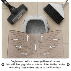 OHMO tapis anti-eparpillement - rainures internes capturent les grains.