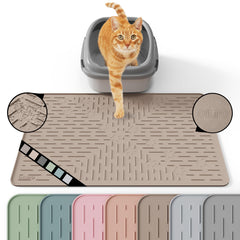 OHMO tapis litiere chat - capture les grains et protege le sol.