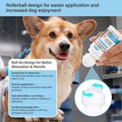 Apaisement des démangeaisons avec le roll-on Oivolii pour chiens et chats.