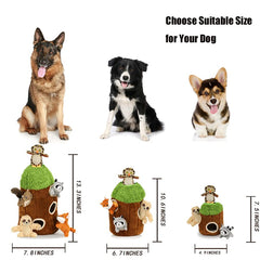 okegztoa-animaux-bois-peluche-douce: personnages forestiers doux pour des jeux calmes et amusants.