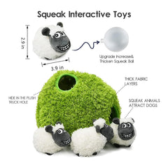 Okegztoa panda peluche cache-et-recherche: divertissement interactif pour chien.