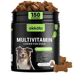 OKKÖBI pour chien, bouchées multivitamines soutenant l'immunité et l'énergie quotidienne.