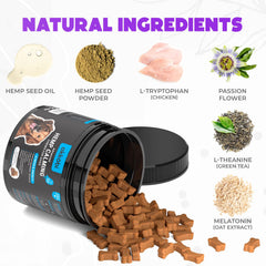 Friandises OKKÖBI saveur poulet, chien prêt à déguster et se sentir plus calme.