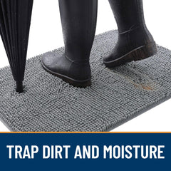 OLANLY tapis entree anti-glisse, protège le sol et évite les traces.