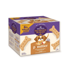 Old Mother Hubbard P‑Nuttier biscuits en boîte de 6 livres, récompense pratique pour l'entraînement.