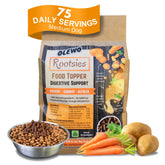 Olewo Rootsies dans son bocal, pellets faciles à ajouter au repas du chien.