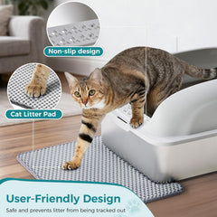 OLIXIS boîte-litière chat inox anti-fuites urine; sécurité et propreté