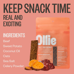 Ollie Jerky sans additifs ni conservateurs, friandise saine.