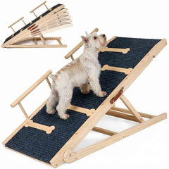 OLYMSOLD rampe chien bois lit haut, montée facile et sécurisée