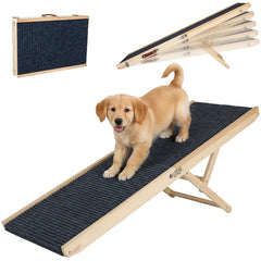 Rampe OLYMSOLD pour chien facilitant l’accès au lit, légère et stable.