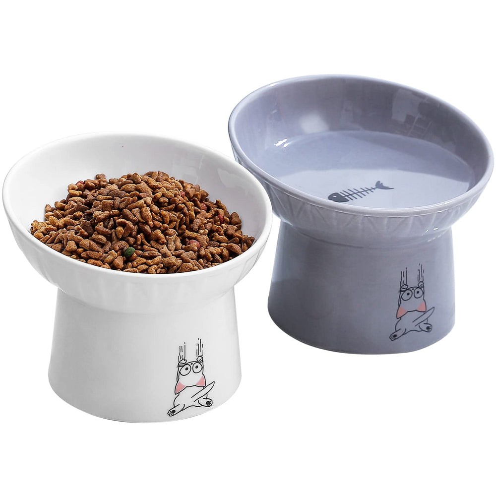 OMAYKEY bol chat elevé incline facilite repas naturel et confort du cou
