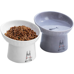 OMAYKEY bol chat elevé incline facilite repas naturel et confort du cou