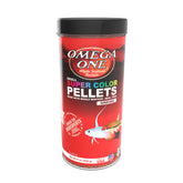 Emballage Omega One Granulés couleurants 2 mm, pratique et net pour l’alimentation.