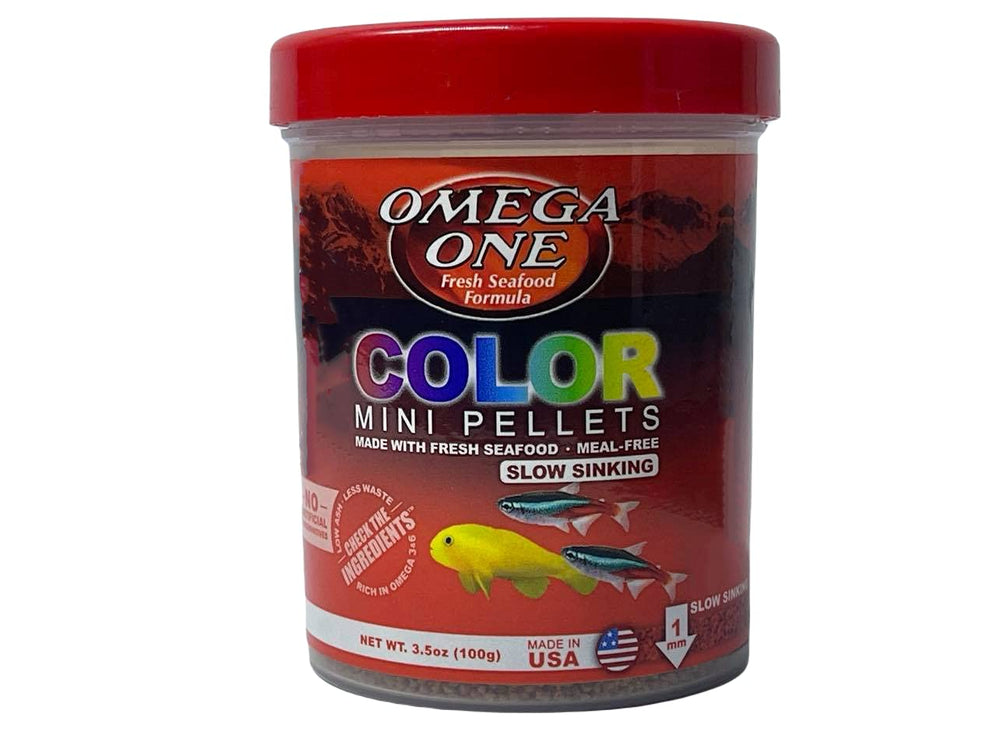 Omega One granules colorés mini, couleurs plus vives chez les poissons et énergie soutenue