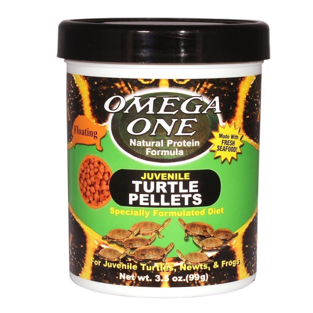 Omega One granules pour tortues juvéniles, pellets flottants 3 mm, soutiennent la croissance et le développement.