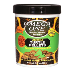Omega One granules pour tortues juvéniles, pellets flottants 3 mm, soutiennent la croissance et le développement.