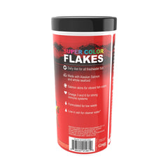 Omega One Super Color Flakes, bac d'aquarium plus propre grâce à une faible teneur en amidon.