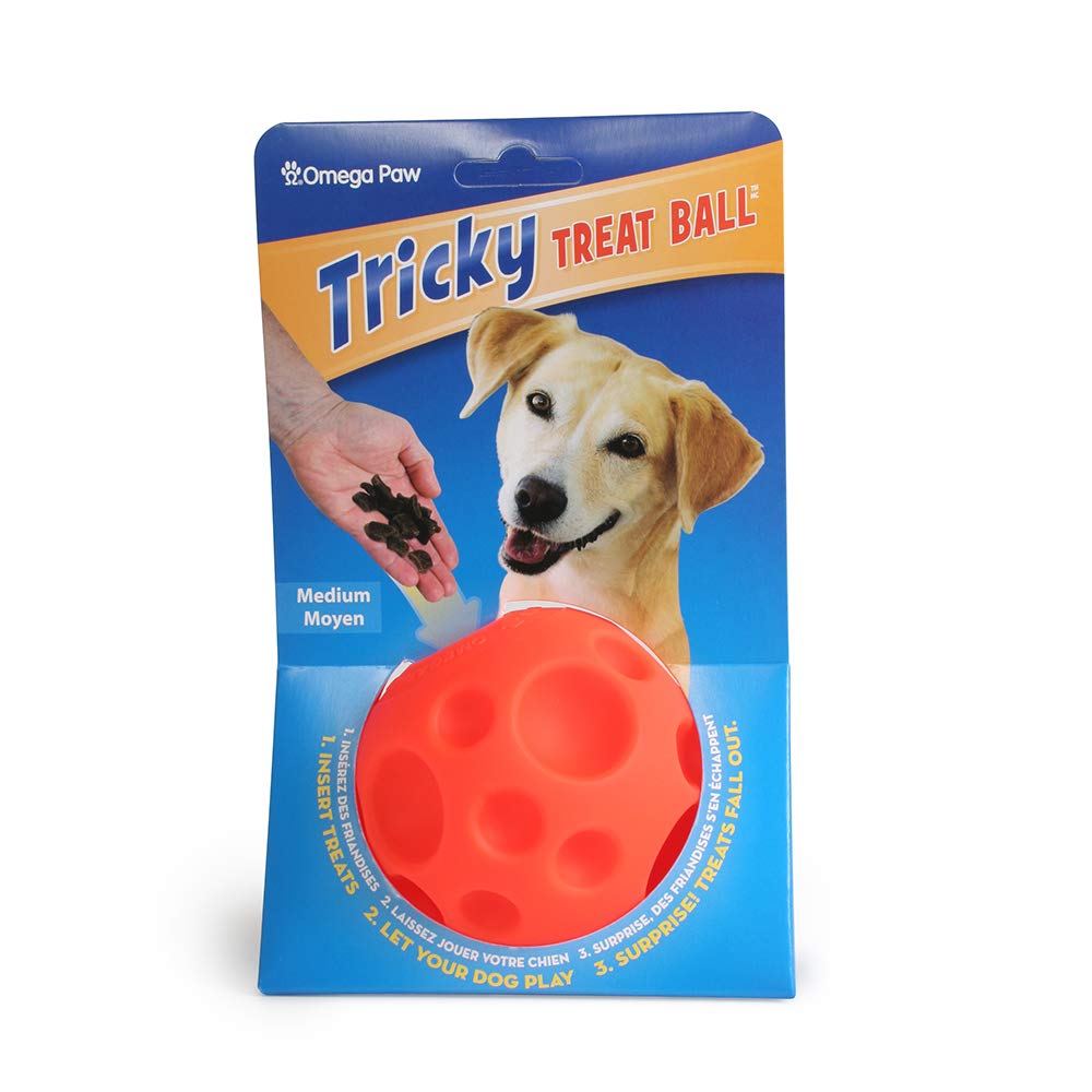 Omega Paw balle friandises astucieuse – stimule l'investigation et l'exercice du chien