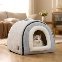 OMIVIER lit pour chat with matelas intereur doux, confort durable.
