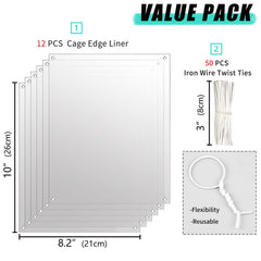 Oncpcare garde-urine transparente pour cage, visibilité claire et entretien facile.