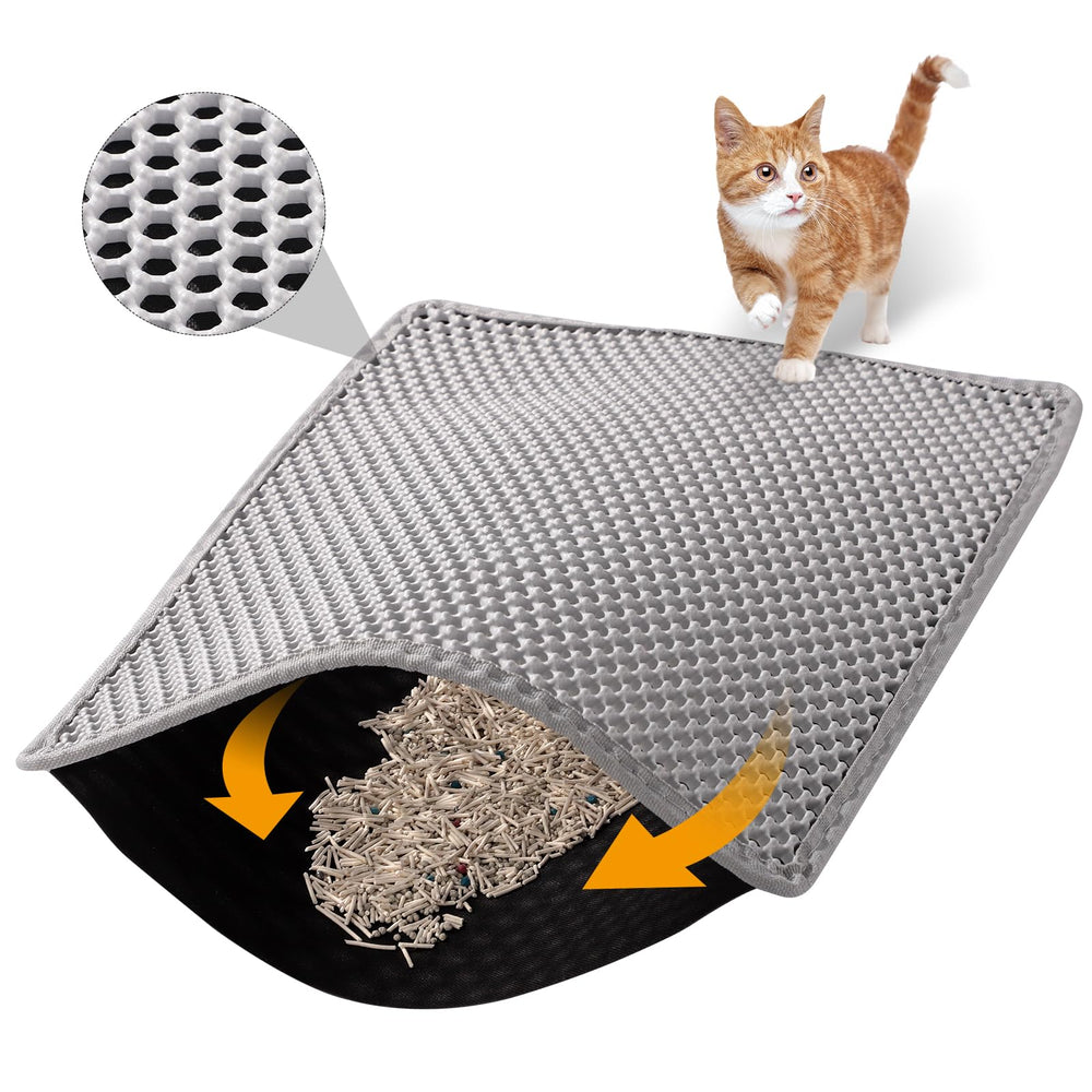 ondware tapis litière double couche — capte les grains et facilite le nettoyage