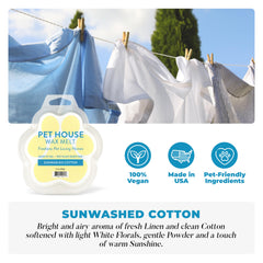 One Fur All Pet House: pack de deux morceaux cire parfumée coton frais