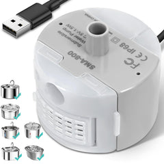 ONECUTE pompe silencieuse pour fontaine chat en inox, installation rapide et discrète.