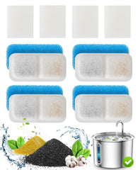 Oneisall filtre pour fontaine chat 2L, remplacement facile pour eau fraîche.