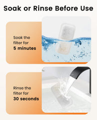 Oneisall lot de 4 filtres pour fontaine chat, remplacement pratique sans achat répété.