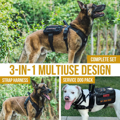 OneTigris harnais service chien compatible MOLLE pour accessoires.
