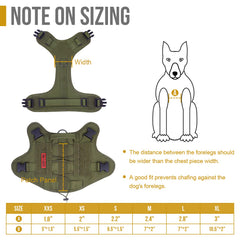 ONETIGRIS harnais — système MOLLE pour accessoires et identification.
