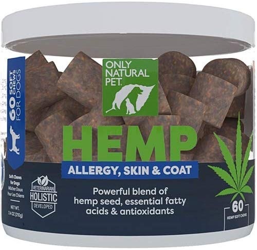 Only Natural Pet Allergie poil bouteille: soutien potentiel à la peau et au pelage.