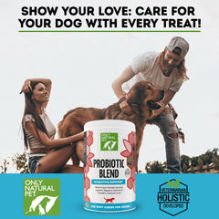 Only Natural Pet Probiotique — gommes digestives pour chiens et chats, faciles à proposer.