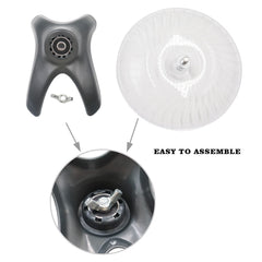 Roue Oooct en plastique et inox, durable et facile à nettoyer.