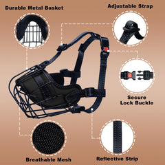 OOPSDOGGY museau-metallique Rottweiler-confort ajustable pour sécurité.