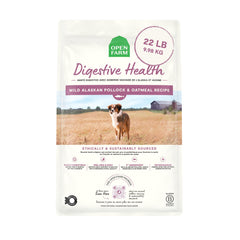 Open Farm Alimentation Chien Santé Digestive sac 22 lb, emballage visible.