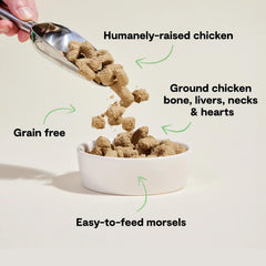 Open Farm morceaux poulet lyophilisés, arôme riche qui ravira votre chien.