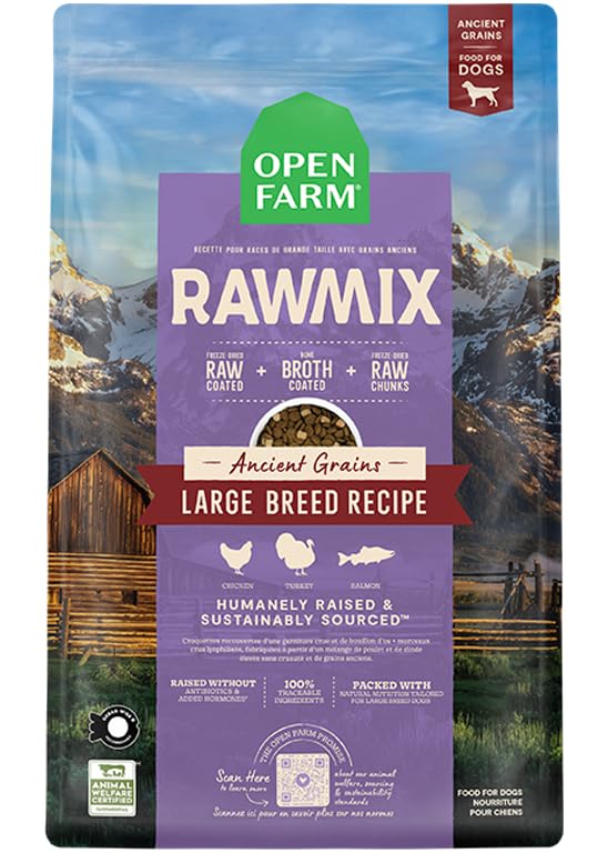Open Farm RawMix sac de 20 livres pour grandes races, pratique.