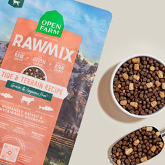 Open Farm RawMix poisson Ocean Wise certifié, ingrédients traçables et transparents.