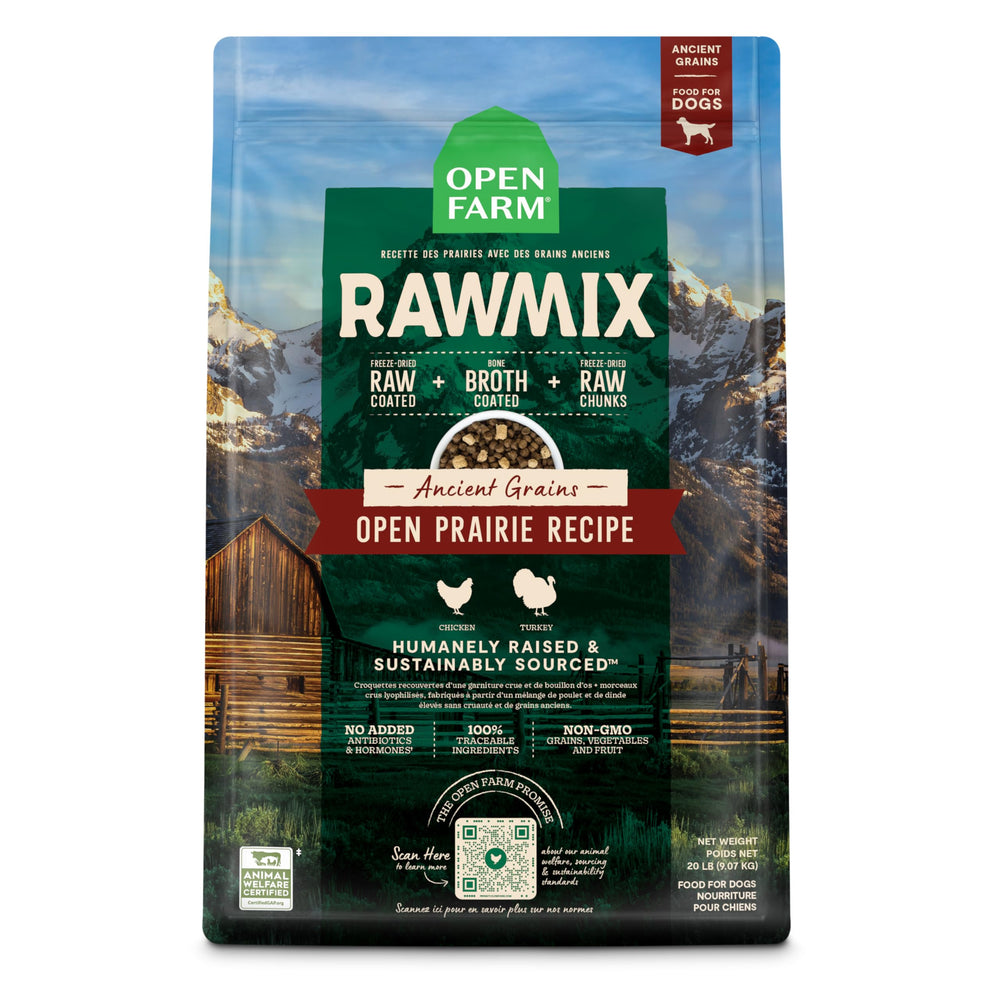 Sac Open Farm RawMix pour chien avec protéines et grains anciens