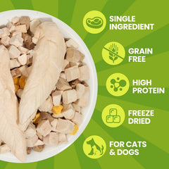 OPET proteine elevee – friandises poulet pour chiens et chats actifs.