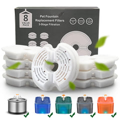 Filtre Opeth pour fontaine chat — ensemble 8-pack, filtration fiable pour eau plus nette