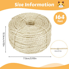Opvixi sisal fil pour jouets bricolage chat, nettoyage facile.